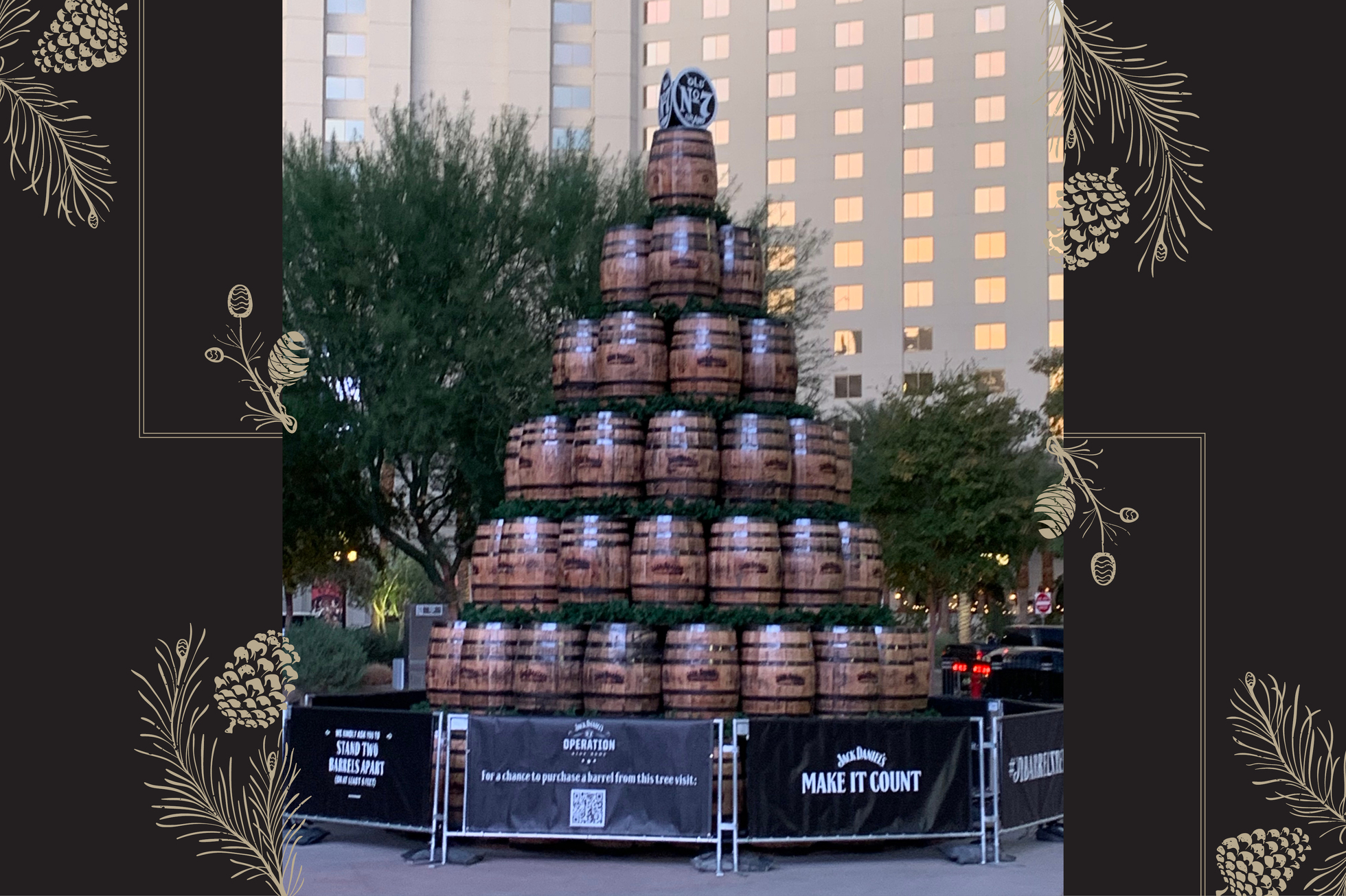 Top Barrel of the Holiday Tree from Las Vegas